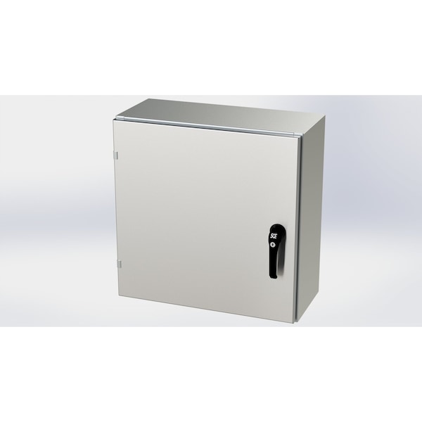 3 Point Latch with Padlock Handle Electrical Enclosures, 24 in H, 10 in D, 24 in W